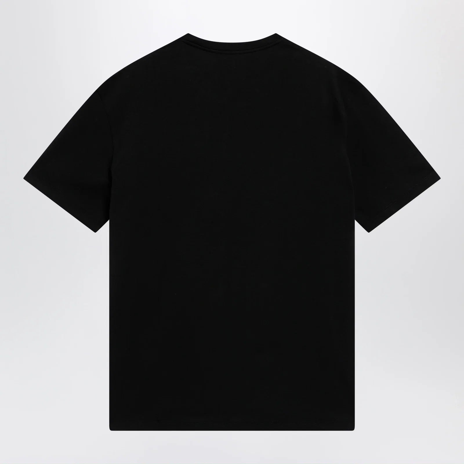 Valentino Black cotton T-shirt with VLogo embroidery
