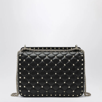Valentino Garavani Medium Rockstud Spike bag in black nappa leather