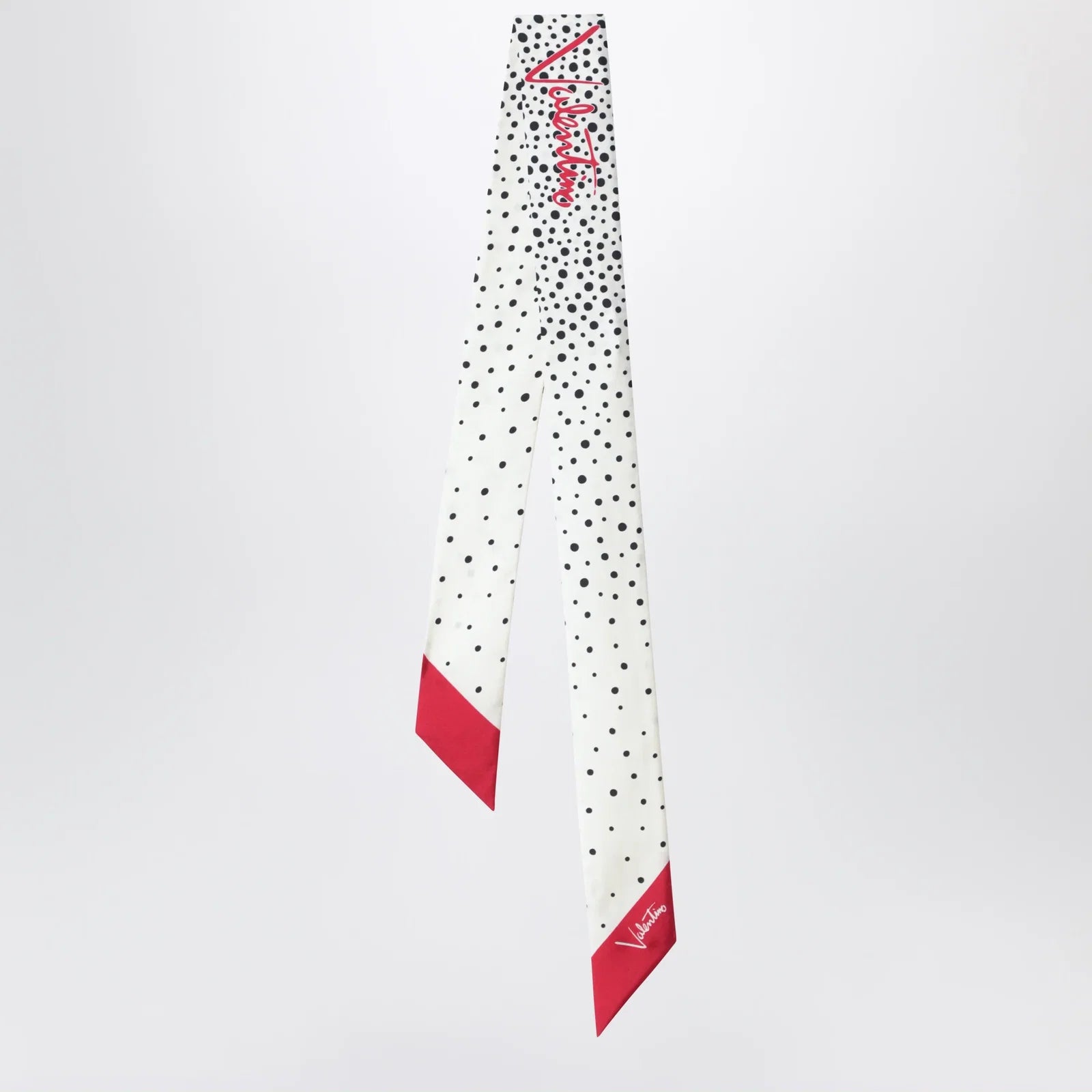 Valentino Garavani Little Stars Starry bandeau scarf in silk, vanilla red