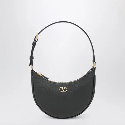 Valentino Garavani Vlogo Signature Mini Hobo bag in black leather