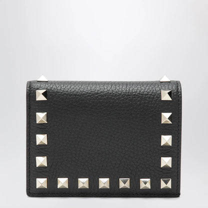 Valentino Garavani Black Rockstud leather wallet