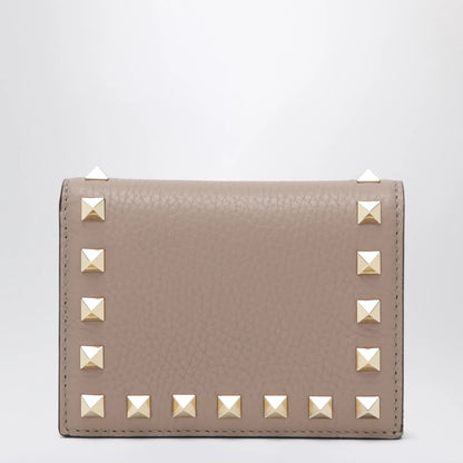 Valentino Garavani Rockstud wallet in powder pink leather