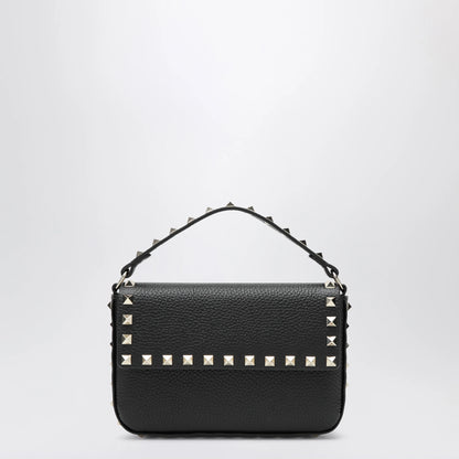 Valentino Garavani Rockstud pouch in grained calfskin leather, black