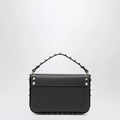 Valentino Garavani Rockstud pouch in grained calfskin leather, black
