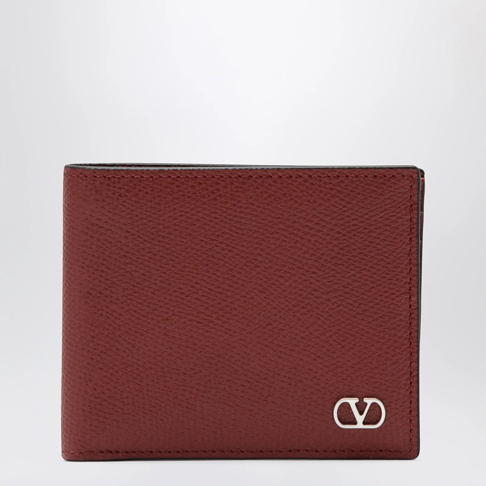 Valentino Garavani Dark red Vlogo Signature bi-fold wallet