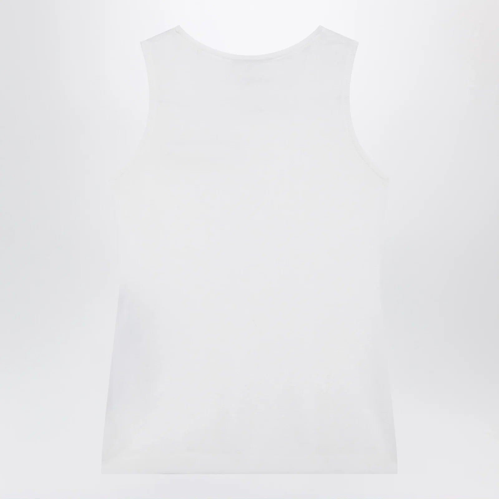 Balenciaga White cotton-blend knit tank top