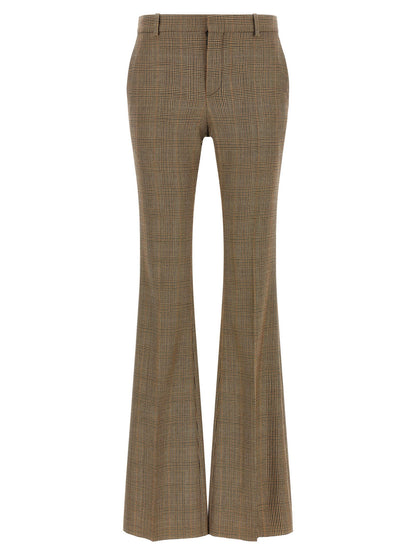 Saint Laurent Prince Of Wales Houndstooth Trousers