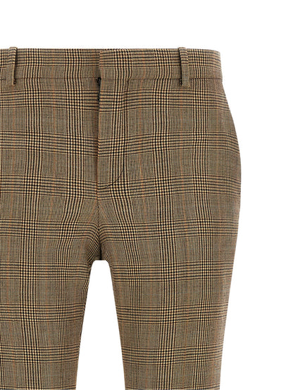 Saint Laurent Prince Of Wales Houndstooth Trousers