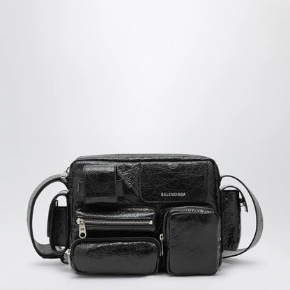 Balenciaga Superbusy camera bag in black Arena lambskin