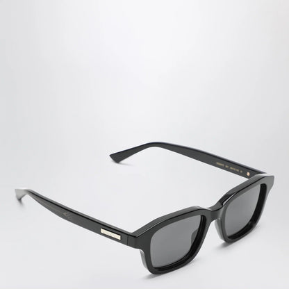 GUCCI Black/blue acetate rectangular sunglasses