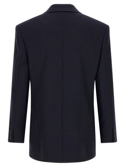 Saint Laurent Felted Wool Gabardine Blazer Jacket
