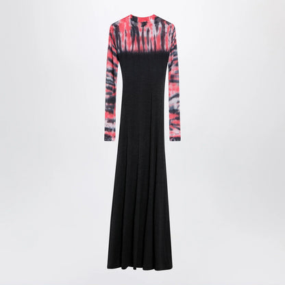 Balenciaga Extreme Tie Dye dress in black jersey