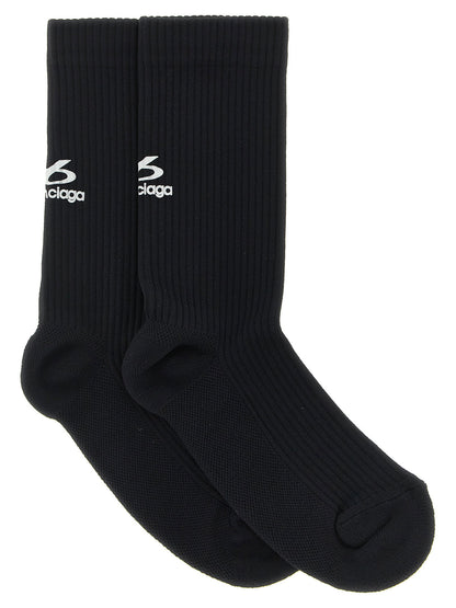 Balenciaga Ribbed Socks With Logo
