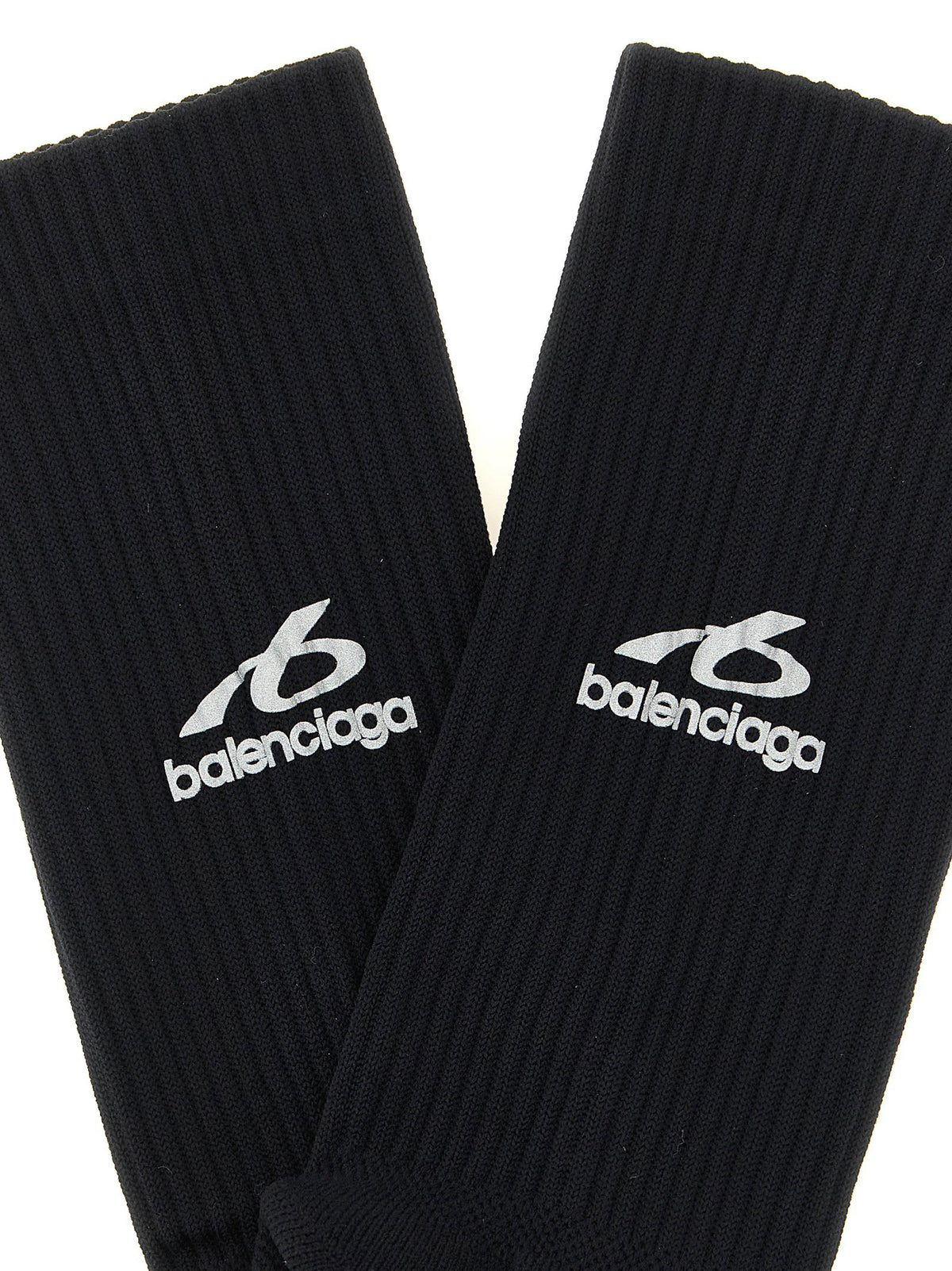 Balenciaga Ribbed Socks With Logo