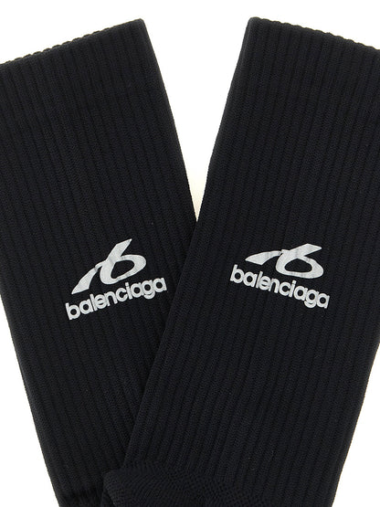 Balenciaga Ribbed Socks With Logo