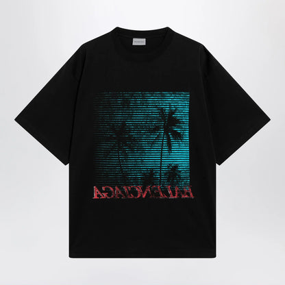 Balenciaga Holiday graphic print cotton T-shirt in black