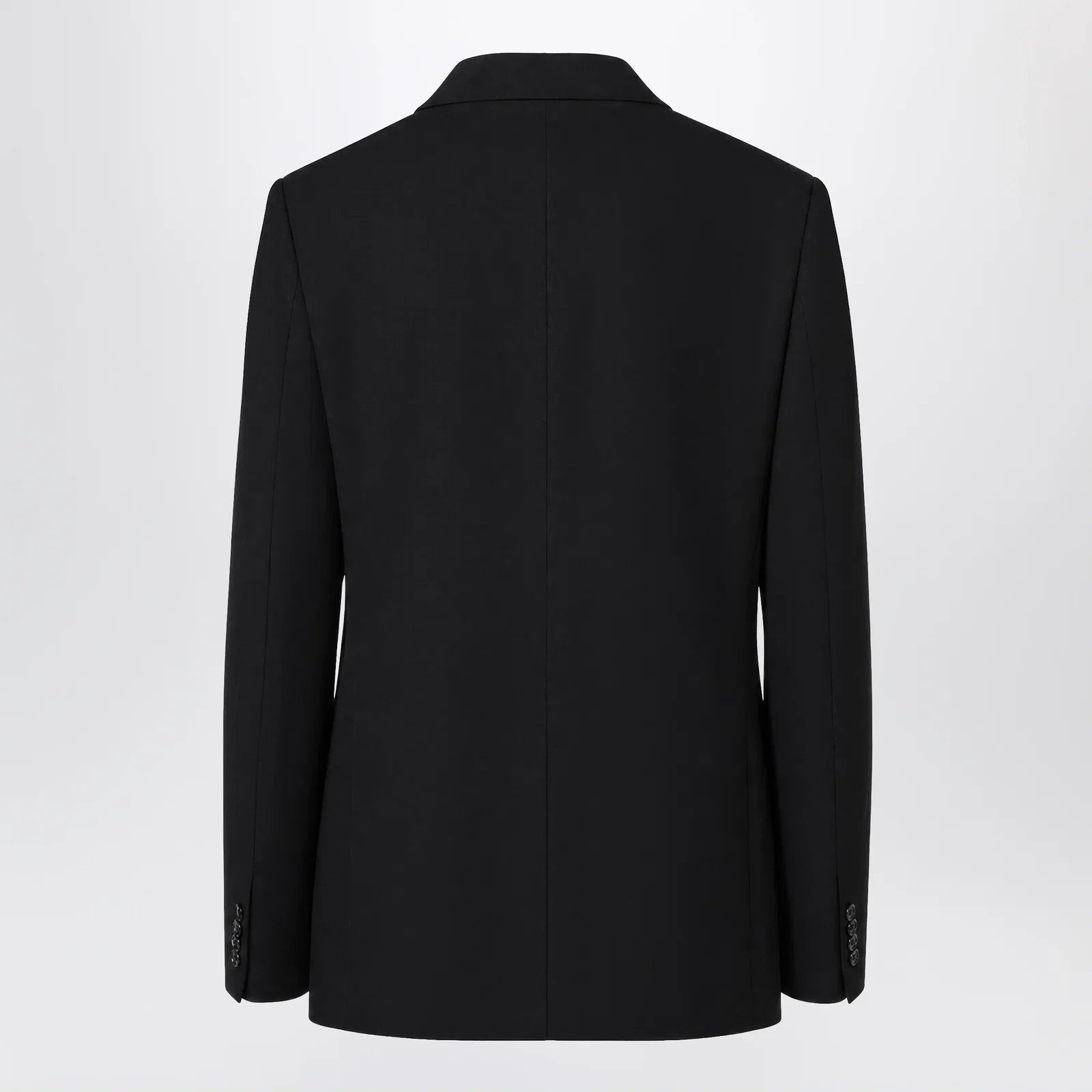Balenciaga Double-breasted tailored wool twill jacket in black