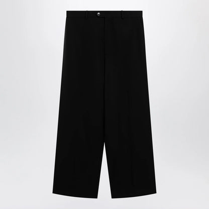 Balenciaga Wide-leg tailored trousers in black twill