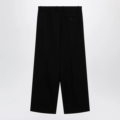 Balenciaga Wide-leg tailored trousers in black twill