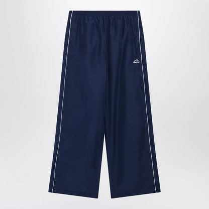 Balenciaga Bodies track pants in dark navy poplin