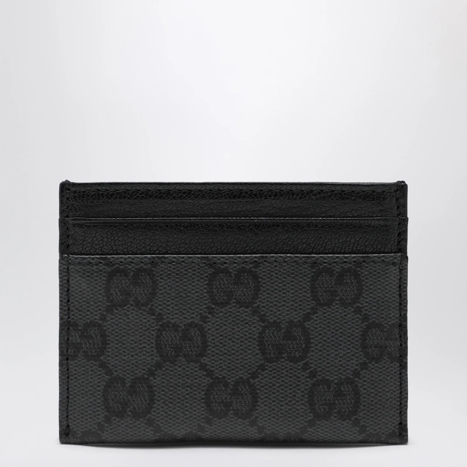 GUCCI Essence Classic card holder in black GG canvas