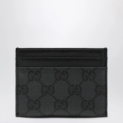 GUCCI Essence Classic card holder in black GG canvas
