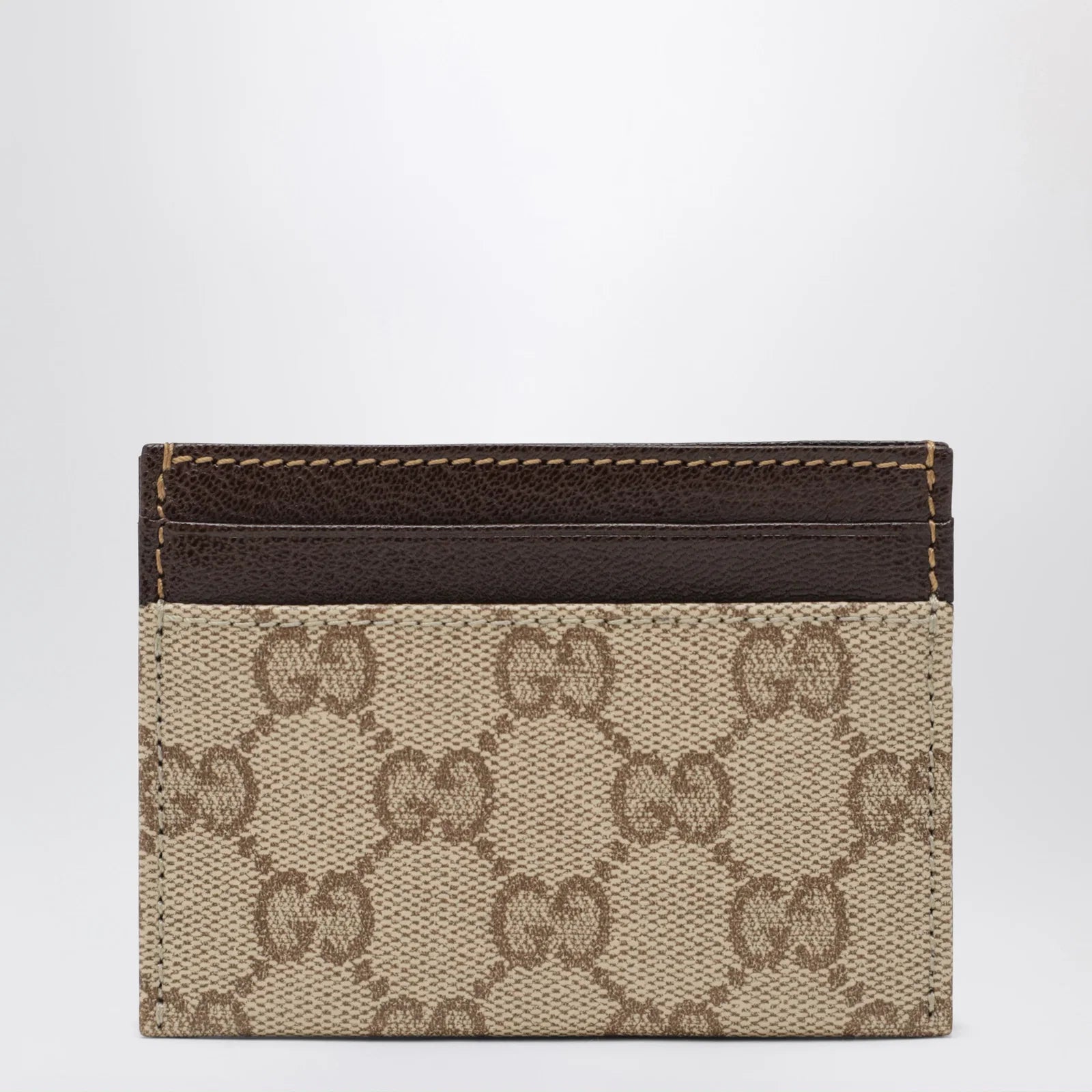 GUCCI Essence Classic card holder in brown GG canvas
