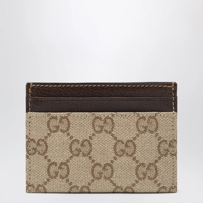 GUCCI Essence Classic card holder in brown GG canvas