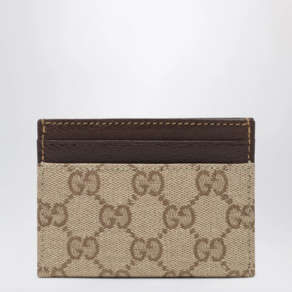 GUCCI Essence Classic card holder in brown GG canvas