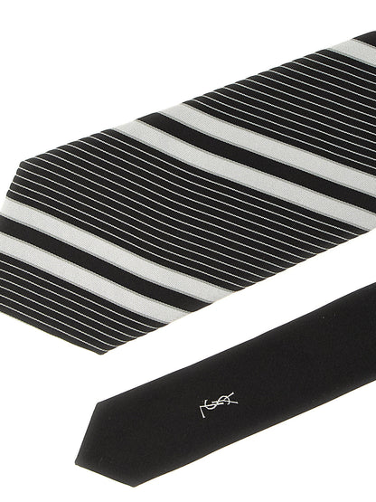 Saint Laurent Jacquard Diagonal Striped Tie