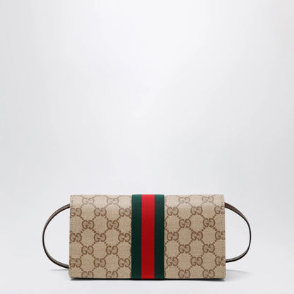 GUCCI Small pouch in GG canvas with Web stripe