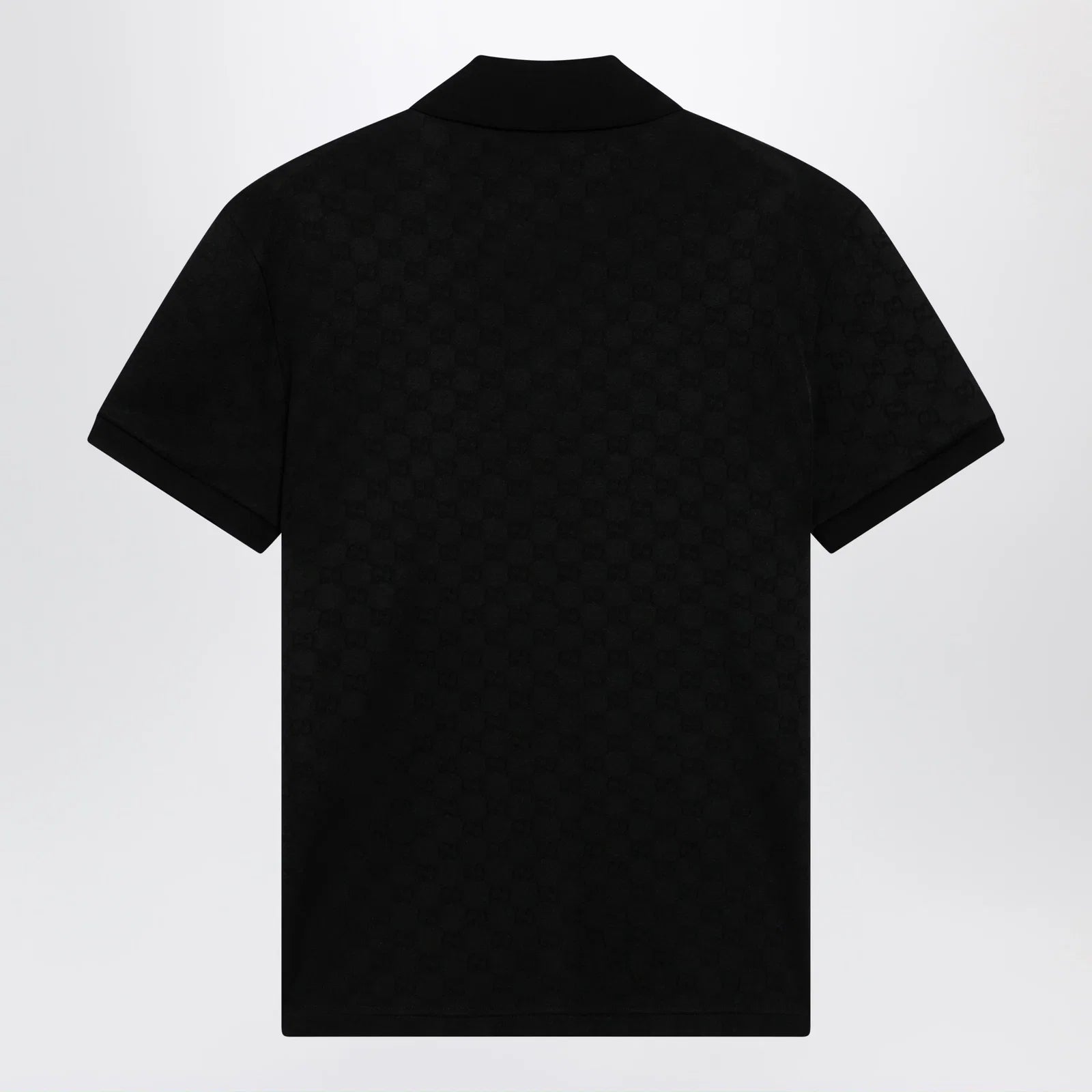 GUCCI Black GG jacquard technical jersey polo shirt