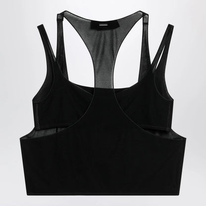 GUCCI Black lightweight crêpe jersey bralette set