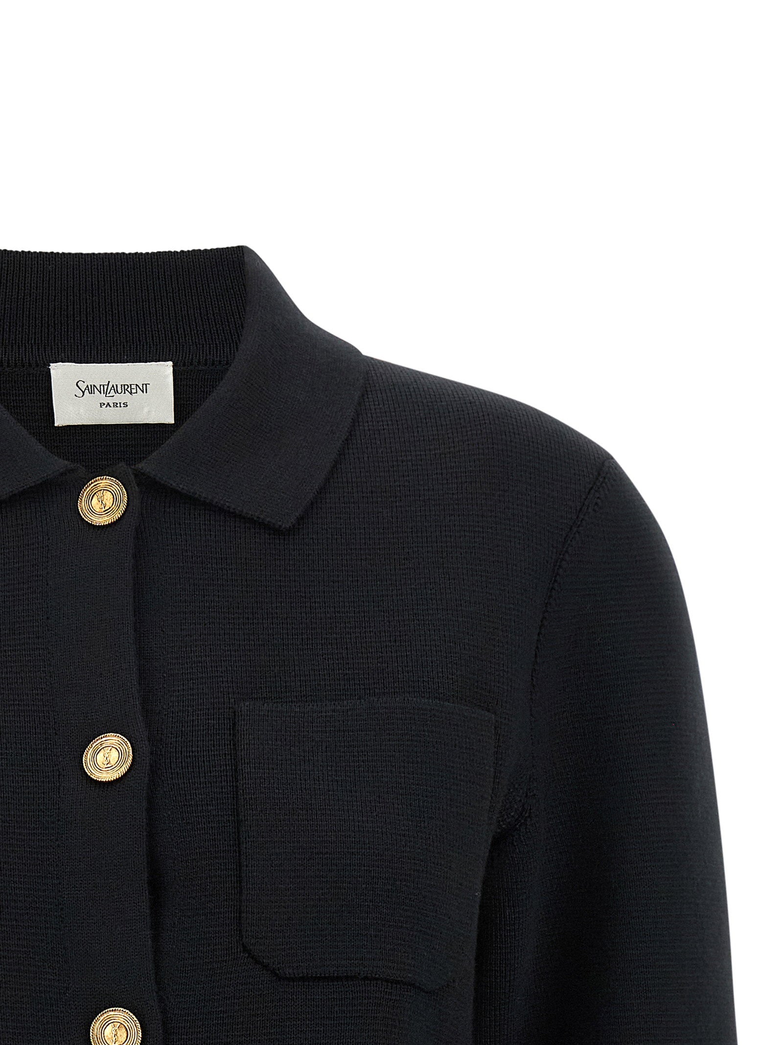 Saint Laurent Cassandre Medallion Cardigan