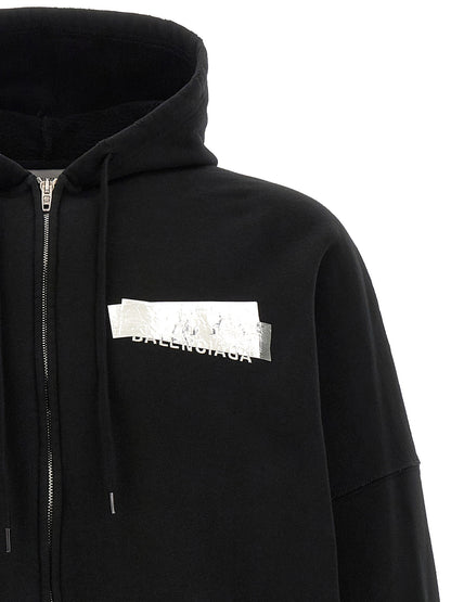 Balenciaga Silver Tape Hoodie