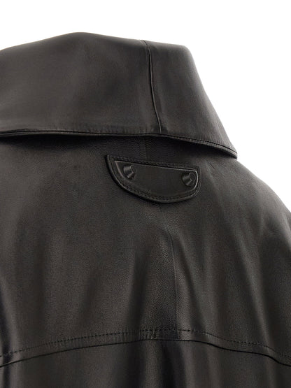 Balenciaga Black Leather Le City Jacket