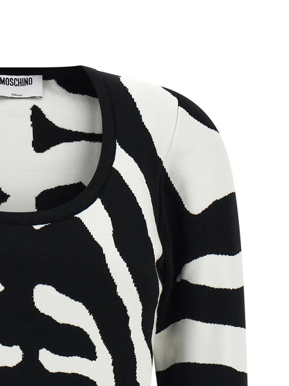 Moschino Zebra Intarsia Sweater