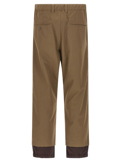 Maison Mihara Yasuhiro Mix Layered Wool Gabardine Pants