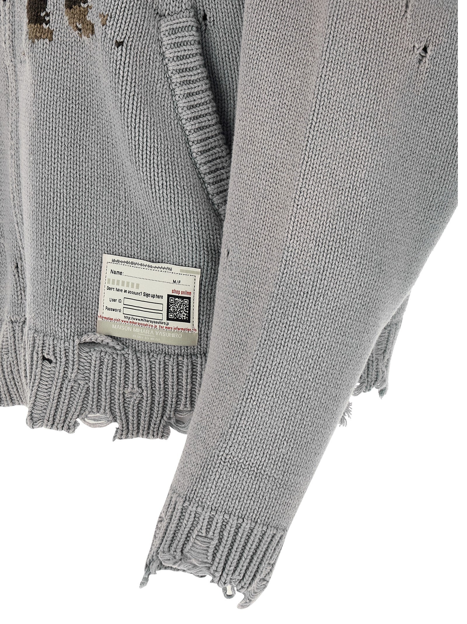 Maison Mihara Yasuhiro Dog Jacquard Knit Cardigan