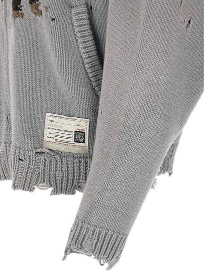 Maison Mihara Yasuhiro Dog Jacquard Knit Cardigan