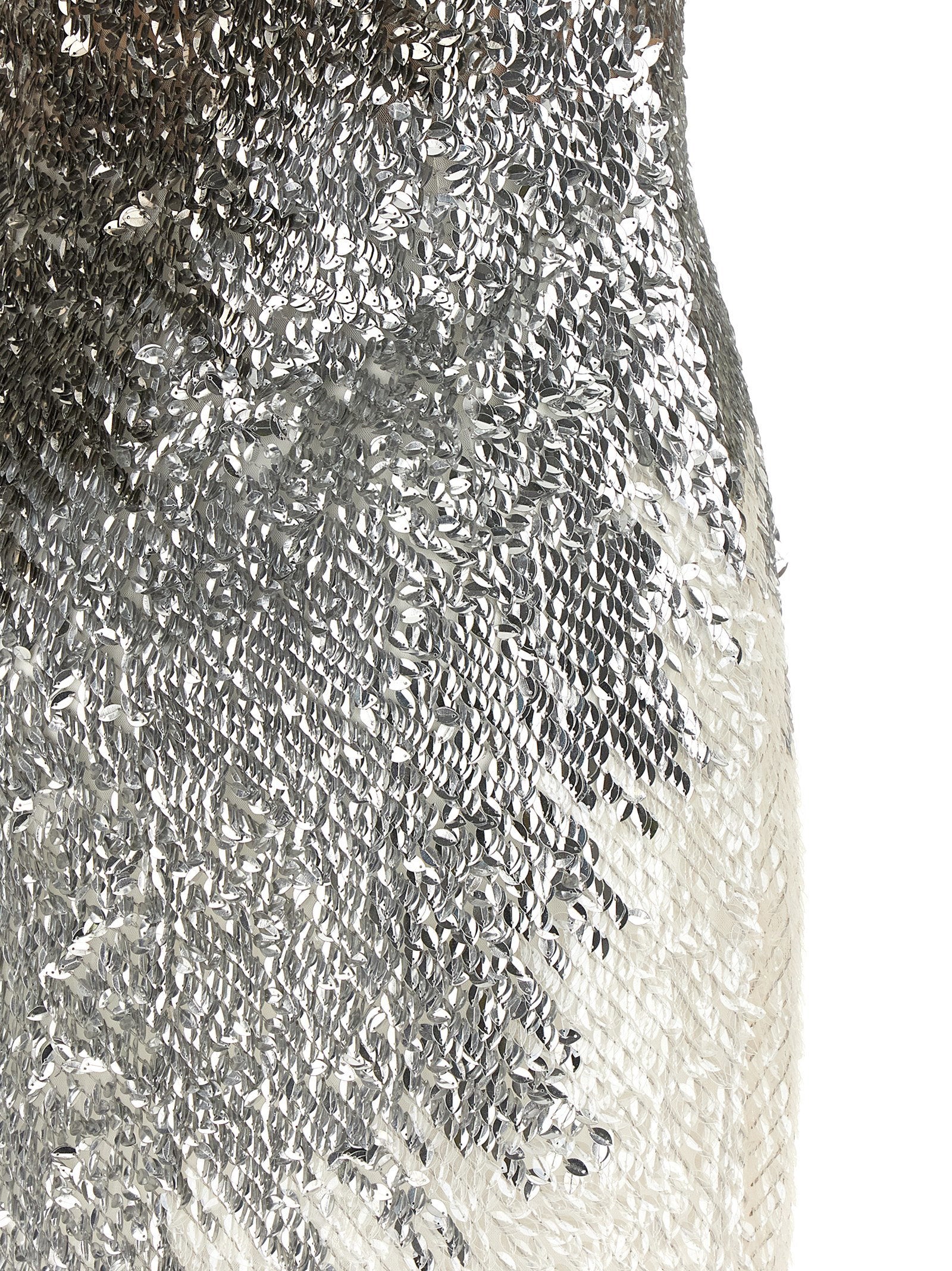 Elisabetta Franchi Metallic Tulle Dress