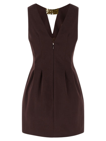 Elisabetta Franchi Metal Plaque Dress