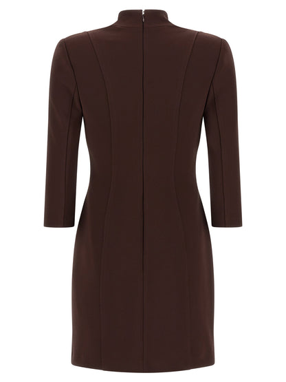 Elisabetta Franchi Logo Dress With Elastic Bands