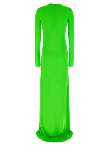 Tom Ford Long Sleeve Slash Front Evening Dress