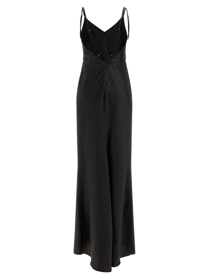 Elisabetta Franchi Red Carpet Satin Dress