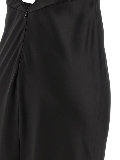 Elisabetta Franchi Red Carpet Satin Dress