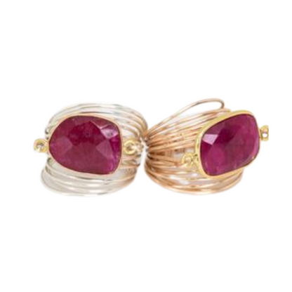 Torrey Ring with Ruby