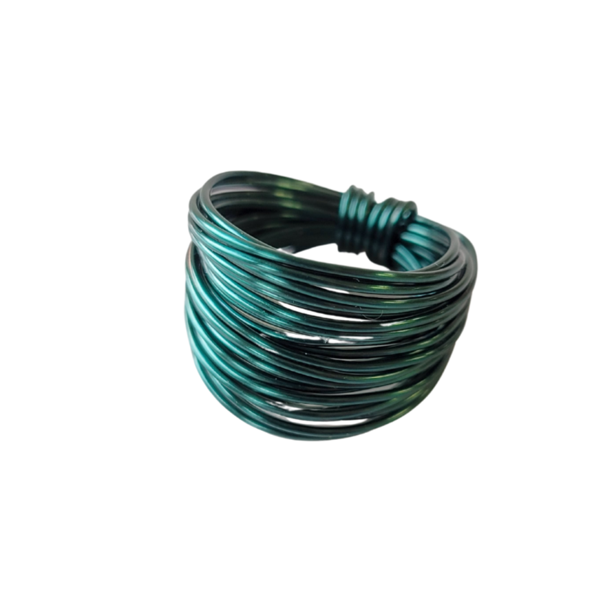 Marcia Wire Wrap Ring in Green