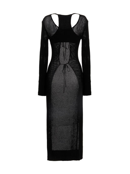 AndreĀdamo Openwork Long Cardigan