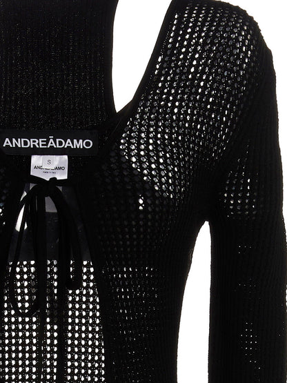 AndreĀdamo Openwork Long Cardigan
